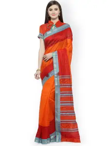 KALINI Ethnic Woven Design Zari Silk Cotton Printed Saree