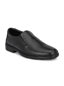 Hitz Men Round Toe Leather Formal Slip-On Shoes