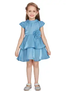 Peppermint Round Neck Cap Sleeves Fit & Flare Dress