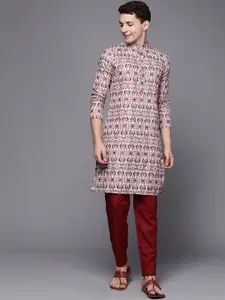 Indo Era Ethnic Motifs Printed Pure Cotton Kurta