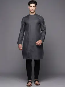 Indo Era Band Collar Pure Cotton Kurta