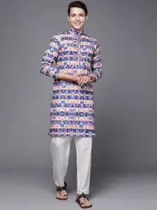 Indo Era Geometric Printed Pure Cotton Kurta