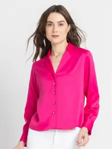 SHAYE Cuban Collar Long Sleeves Casual Shirts