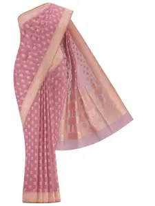 Nalli Floral Woven Design Silk Cotton Zari Saree