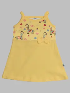 BAESD Girls Shoulder Strap Cotton Floral A-Line Dress