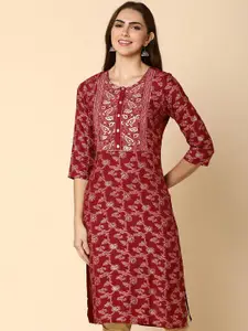 V-Mart Ethnic Motifs Printed Kurta