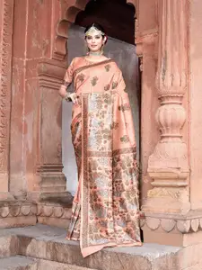elora Floral Printed Pure Silk Tussar Saree