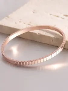 Peora Rose Gold-Plated Openable  Kada Bracelet