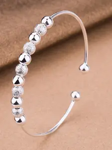 Peora Silver-Plated Adjustable  Kada Bracelet