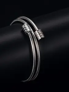 Peora Silver-Plated Adjustable Cuff Bracelet