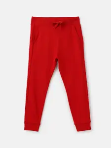 United Colors of Benetton Boys Mid-Rise Pure Cotton Joggers