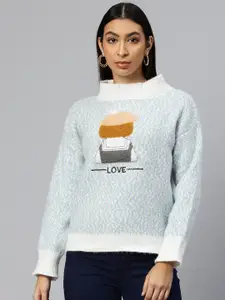 Pierre Carlo Women Pullover with Embroidered Detail