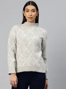 Pierre Carlo Geometric Self Design Pullover