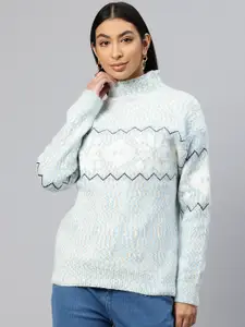 Pierre Carlo Geometric Self Design Pullover