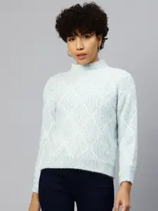 Pierre Carlo Self Design Geometric Pullover