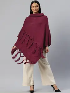 Pierre Carlo Turtle Neck Longline Poncho