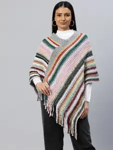 Pierre Carlo Striped Poncho