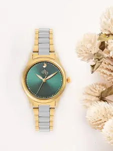 DressBerry Women Green Embellished Bracelet Style Straps Analogue Watch DB23-8A