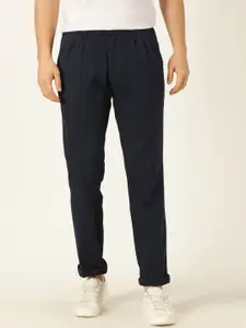 Thomas Scott Men Smart Linen Cotton Pleated Chino Trouser