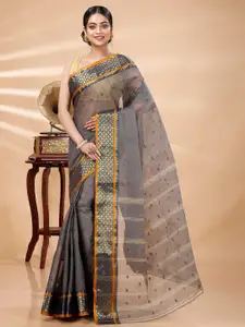 DipDiya Ethnic Motifs Woven Design Pure Cotton Zari Taant Saree