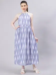 ENTELLUS Print Fit & Flare Midi Dress