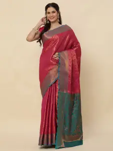 KAPADIYA FAB Woven Design Zari Pure Silk Kanjeevaram Saree