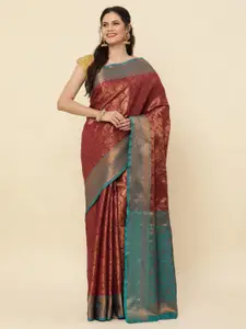 KAPADIYA FAB Ethnic Motifs Woven Design Pure Silk Zari Kanjeevaram Saree