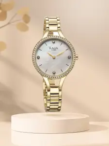 Titan Raga Women Brass Embellished Dial & Bracelet Style Straps Analogue Watch 95275YM01