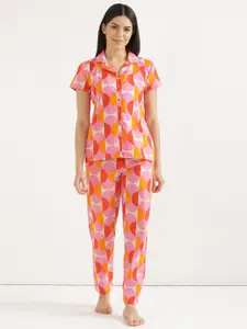 SHOOLIN Evil Eye Printed Pure Cotton Night Suit