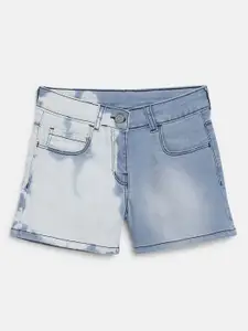 TALES & STORIES Girls Washed Denim Shorts Technology