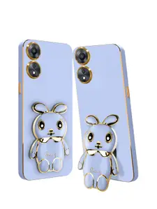 Karwan Oppo A17 3D Mini Bunny With Folding Stand Mobile Back Case