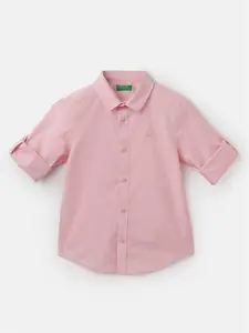 United Colors of Benetton Boys Spread Collar Regular Fit Formal Shirt