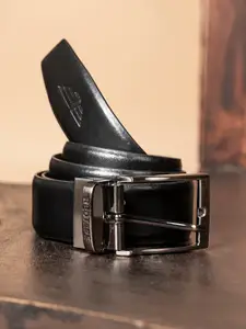 Red Tape Texture Leather Reversible Belt