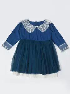 Bella Moda Girls Peter Pan Collar A-Line Dress