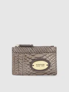 Hidesign Women Snake Skin Textured Leather Card Holder