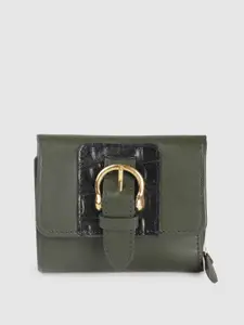 Hidesign Women Leather RFID Three Fold Wallet