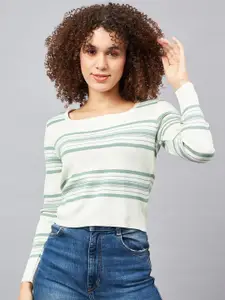 Orchid Hues Striped Woollen Top