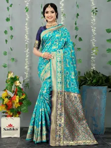 Sadika Woven Design Zari Silk Blend Kanjeevaram Saree