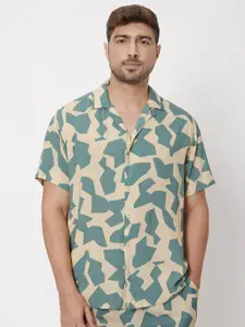 Mufti Relaxed Fit Abstract Printed Casual Shirt