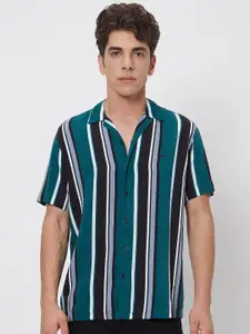 Mufti Vertical Striped Casual Shirt