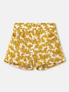 United Colors of Benetton Girls Floral Printed Modal Shorts