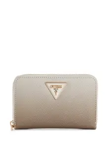 GUESS Women Textured Zip Around Wallet