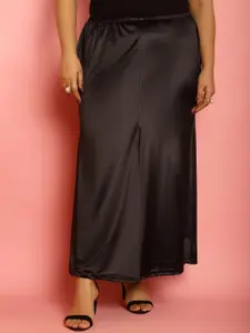 theRebelinme Women Plus Size Flared Maxi Skirt
