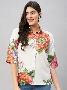 Orchid Blues Floral Printed Casual Shirt
