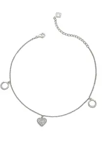 SILBERRY Rhodium-Plated Crystals-Studded Anklet