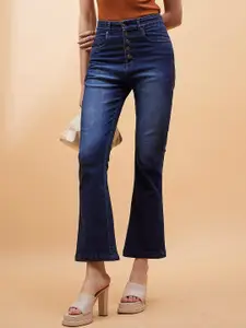 SASSAFRAS BASICS Women Bootcut Light Fade Clean Look Stretchable Jeans