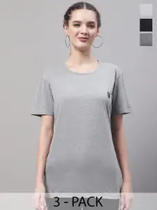 MACK JONNEY Pack Of 3 Round Neck Short Sleeves Cotton T-shirts