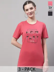 MACK JONNEY Pack Of 3 Round Neck Cotton T-shirt