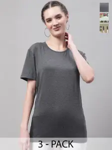 MACK JONNEY Pack Of 3 Round Neck Cotton T-shirt