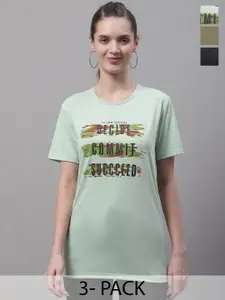 MACK JONNEY Selection of 3 Round Neck Short Sleeves Cotton Regular Fit T-shirt